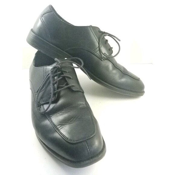 Stacy Adam's Oxfords Men's Size 8 Black Leather Shoes - Picture 1 of 9